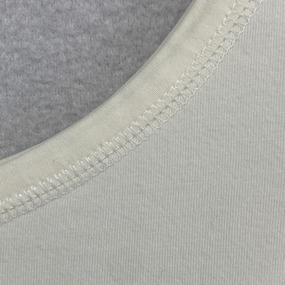 EILEEN FISHER Tank Top L Cotton Stretch Jersey Cami Scoop Neck Off White USA - Picture 8 of 12